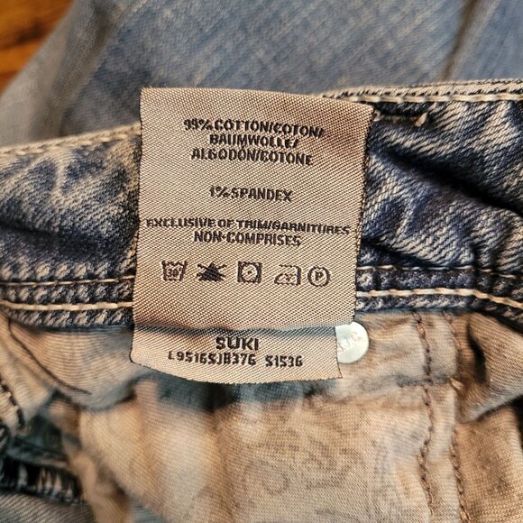 Silver Jeans 28 Suki Low Rise Bootcut Thick Stitch Medium Light Wash Stretch - Picture 5 of 11